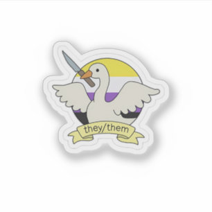 Sticker Ils Goose Non binaire LGBT Pride Mois