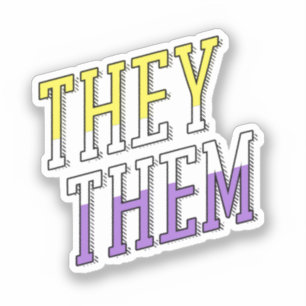 Sticker Ils Les Couleurs Non binaires