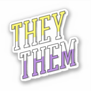 Sticker Ils Les Couleurs Non binaires
