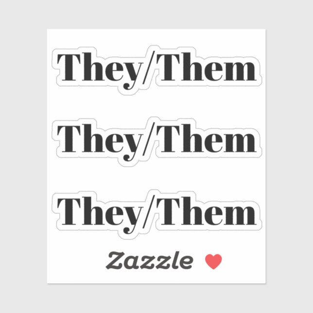 Sticker Ils les femmes noires pronouns lgbtq (Feuille)