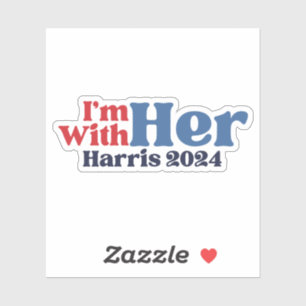 Sticker I'm With Her Kamala Harris 2024 Vinyl