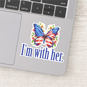 Sticker I'm With Her Kamala pour l'ordinateur portable pap
