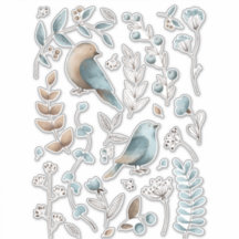 Image clipart d'oiseau bleu d'eau