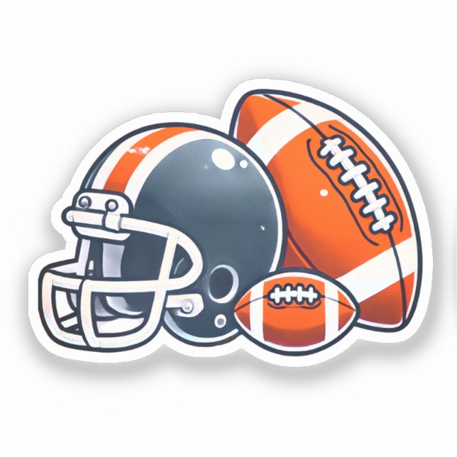 Sticker Image du casque de balle de football (Recto)