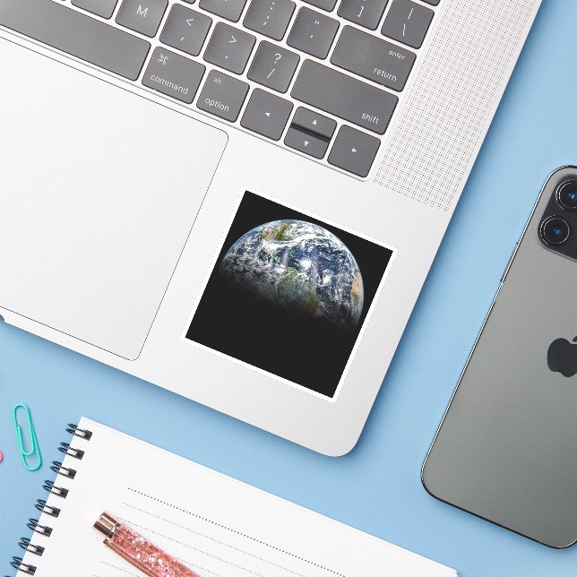 Sticker Image Mosaïque De La Planète Terre Avec 3 Ouragans (Ordinateur portable avec iPhone)