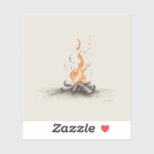 Sticker images de peinture inspirées d'un feu de camp