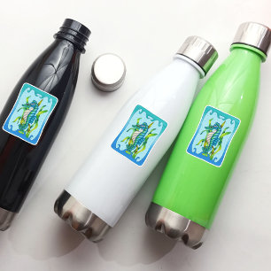 Sticker Imaginaire Blue Green Seahorse Dragon Cadre d'algu