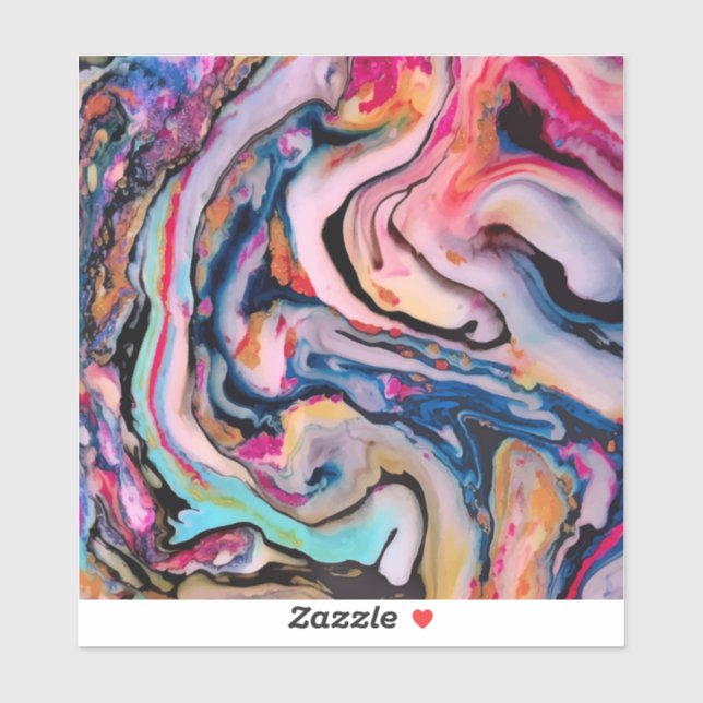 Sticker Imaginaire coloré Abstraction (Feuille)