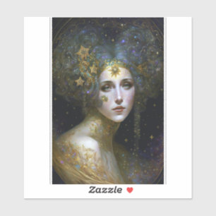 Sticker Imaginaire de déesse cosmique