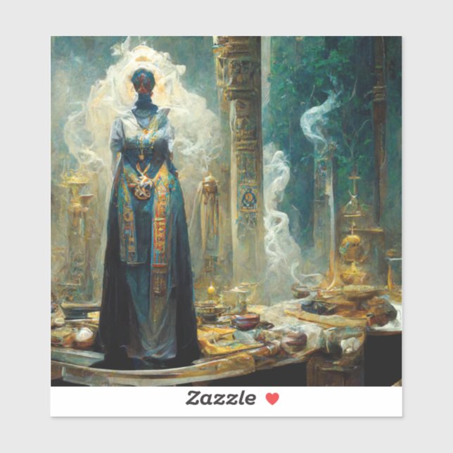 Sticker Imaginaire de la prêtresse fantôme (Feuille)