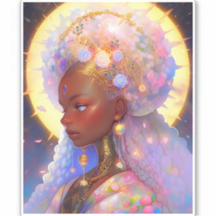 Sticker Imaginaire femme Art Africain Américain