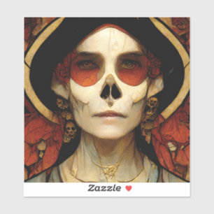 Sticker Imaginaire foncé Gothique Crâne femme 2