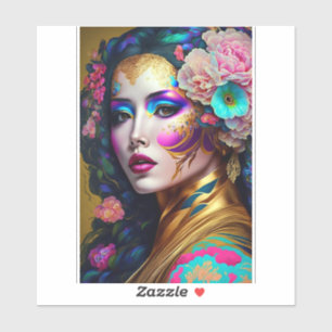 Sticker Imaginaire Glam Femme Pop Art