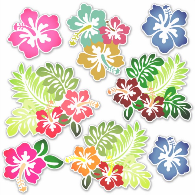 Sticker Impression hawaïenne (Devant)