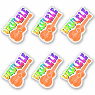 Sticker Impressions d'art texte Super Ukulele