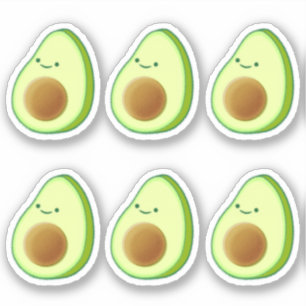 Sticker Imprimantes de dessin Avocado mignonnes