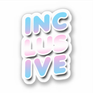 Sticker Inclusif - Arc-en-ciel Trans