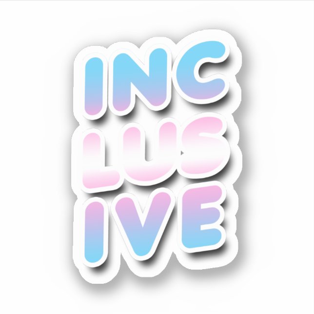 Sticker Inclusif - Arc-en-ciel Trans (Devant)