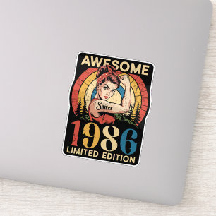 Sticker Incroyable depuis 1986 Rétro 40e anniversaire femm