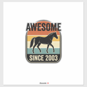 Sticker Incroyable depuis 2003 Design vintage pour anniver