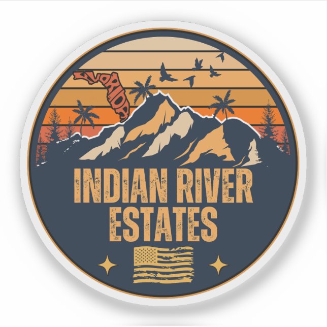 Sticker Indian River Estates, Floride  (Devant)