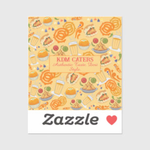 Sticker Indian Street Food Motif Colorful Festive Chai