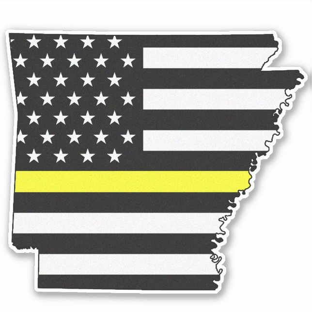 Sticker Indicateur Arkansas de ligne jaune mince (Devant)