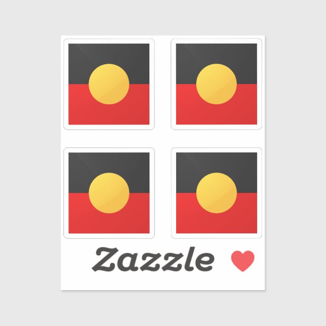 Sticker Indicateur Carré brillant Aborigine (Feuille)