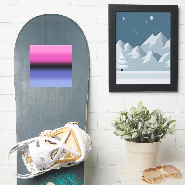 Sticker Indicateur de fierté Omnisexuel Gradient - Indicat (Snowboard)