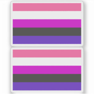 Sticker Indicateur de la fierté du fluide genderfluide