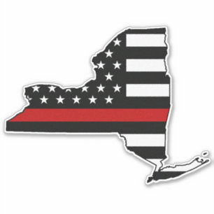 Sticker Indicateur de la ligne rouge mince New York