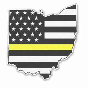 Sticker Indicateur de ligne jaune mince Ohio