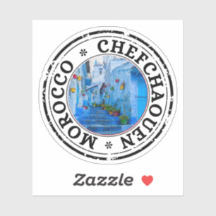 Sticker Indicateur rond marocain chefchaouen Seal