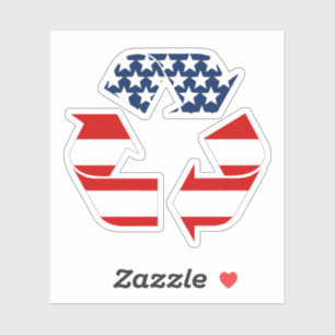 Sticker Indicateur USA - Symbole rouge blanc & bleu Recycl
