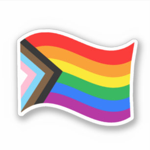 Sticker Indicateur Wavy Progress Pride