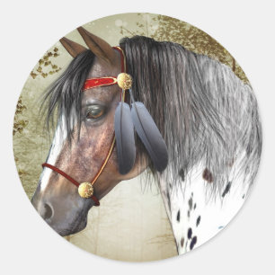 Sticker indien Pony - Round