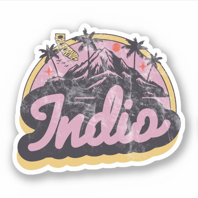 Sticker Indio, Californie (Devant)
