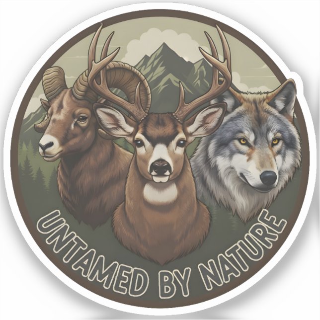 Sticker Indompté par la nature (Recto)