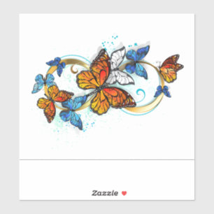 Sticker Infinité de papillons monarques