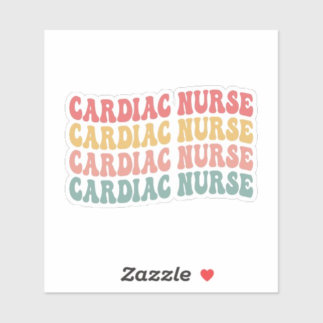 Sticker Infirmière Cardiaque Mignonne (Feuille)
