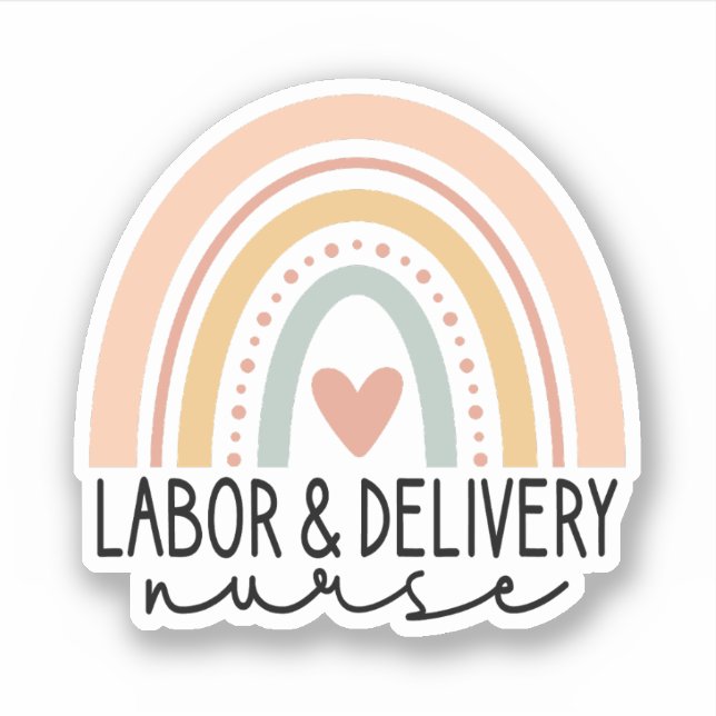 Sticker Infirmière de la main-d'oeuvre et de la prestation (Devant)