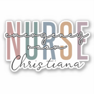 Sticker Infirmière de salle d'urgence personnalisée