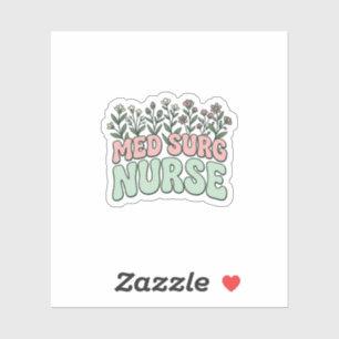 Sticker Infirmière en médecine chirurgicale dessin vectori