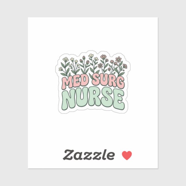 Sticker Infirmière en médecine chirurgicale dessin vectori (Feuille)