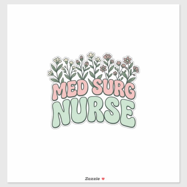 Sticker Infirmière en médecine chirurgicale dessin vectori (Feuille)