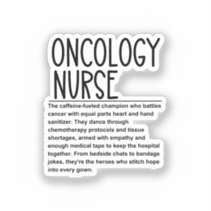 Sticker infirmière en oncologie
