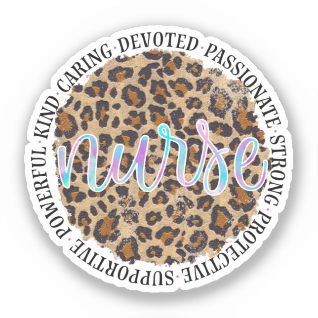 Sticker "Infirmière" et traits inspirants - Empreinte de l (Recto)