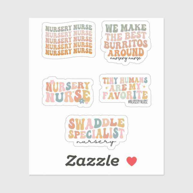 Sticker Infirmière, Infirmière néonatale, Infirmière Super (Feuille)