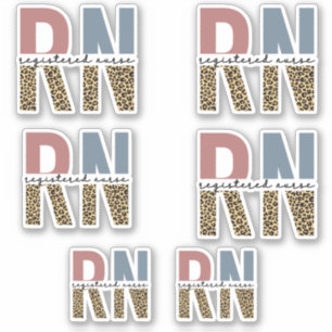 Sticker Infirmière inscrite de la RN Cheetah Imprimer Infi