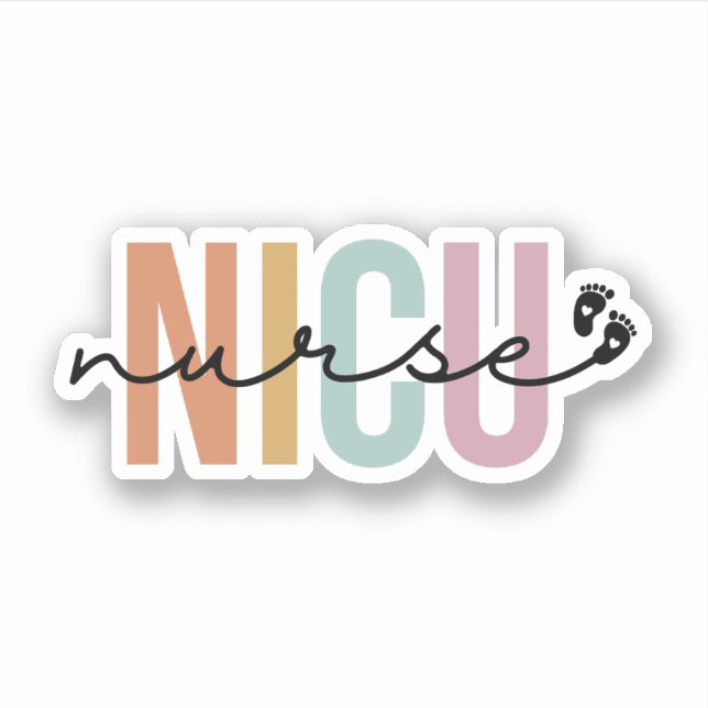 Sticker Infirmière NICU Cadeau Infirmière Unité de soins i (Devant)